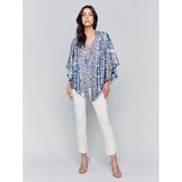 Printed Satin Kimono