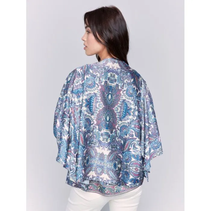 Printed Satin Kimono