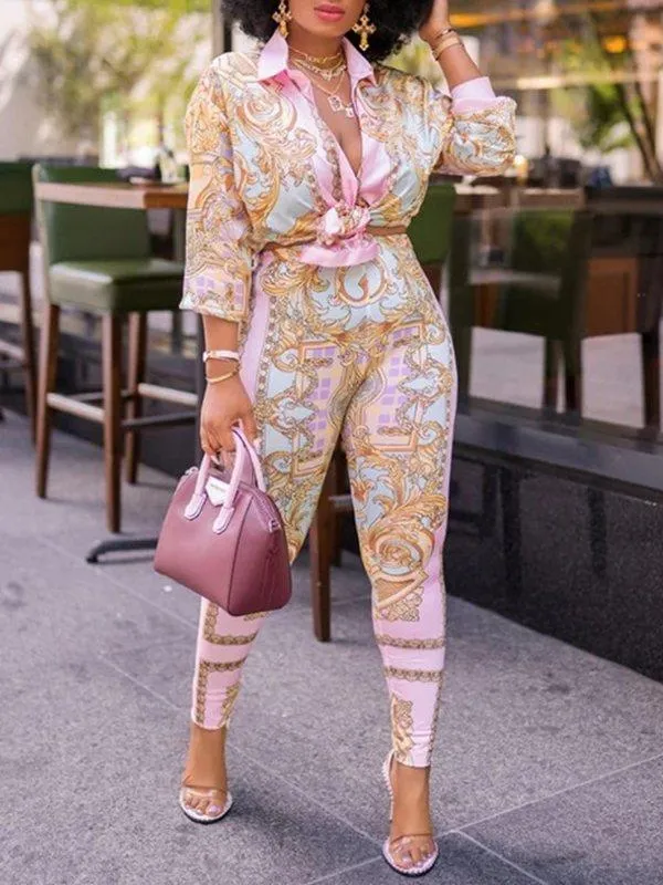 Printed Shirt & Pants Set