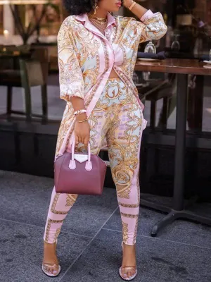 Printed Shirt & Pants Set