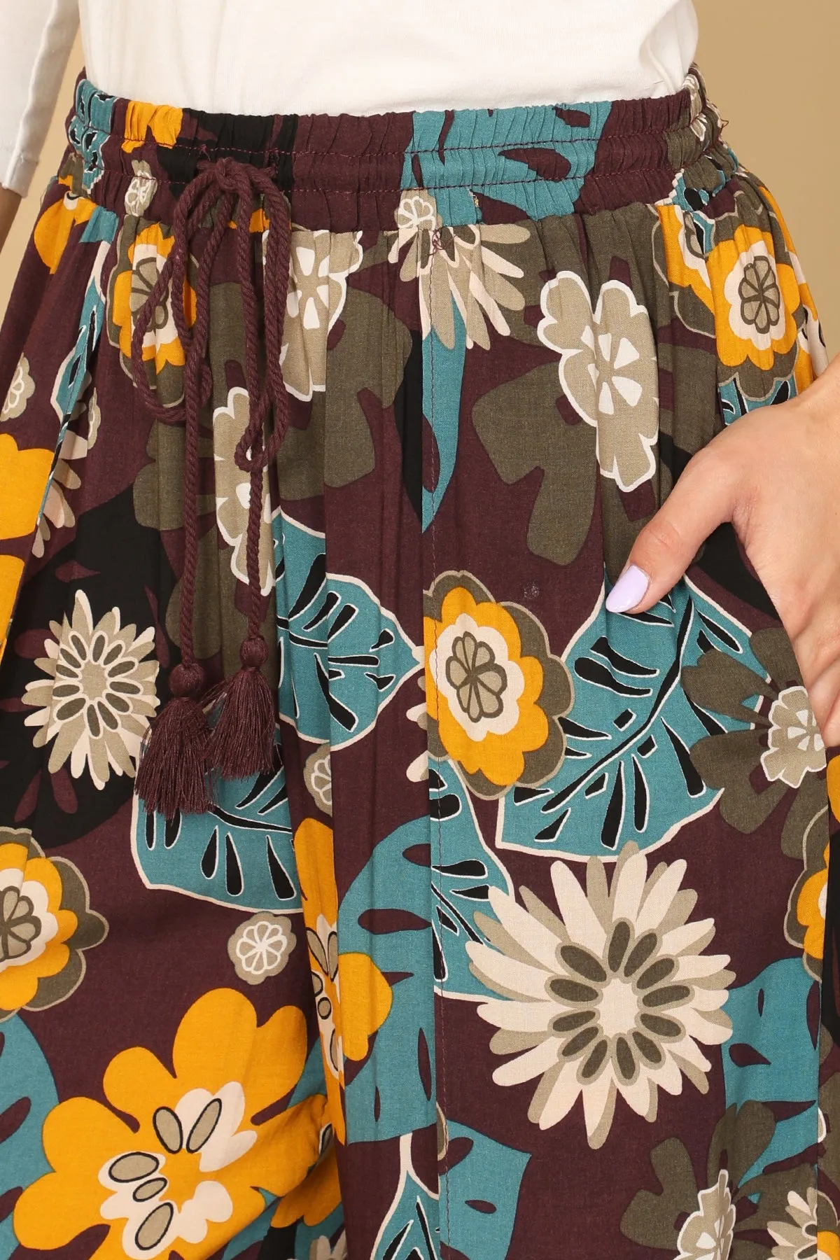 PRINTED TULIP PANTS