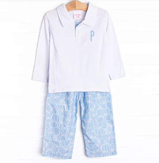 Proper Pumpkins Pant Set, Blue