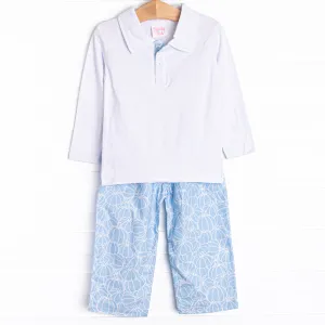 Proper Pumpkins Pant Set, Blue