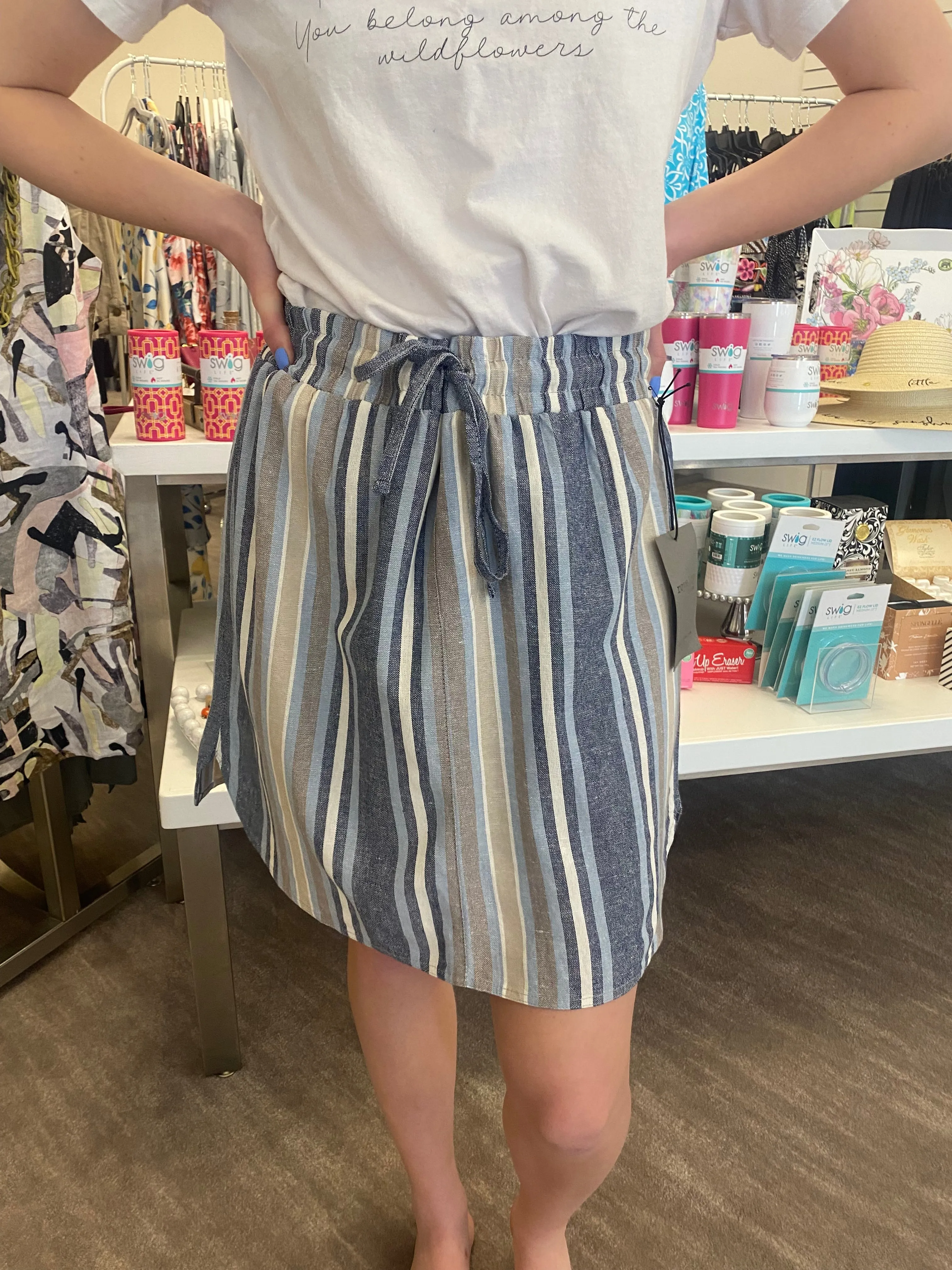Pull-On Dolphin Skort w/ Knit Under Short