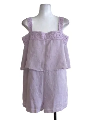 Purple Striped Rompers