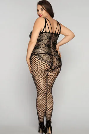 Queen Ultra Sexy Lace and Fishnet Bodystocking