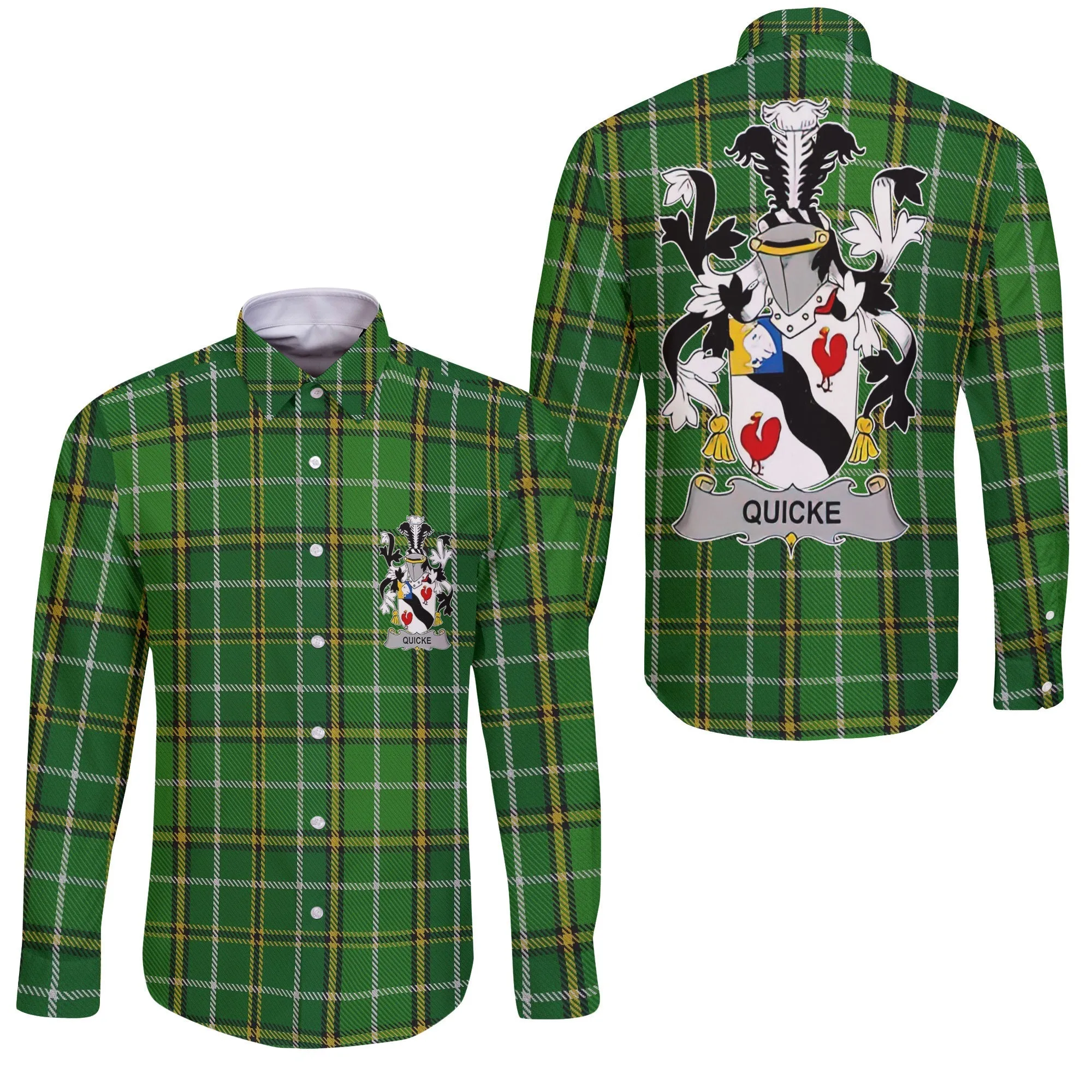 Quicke Long Sleeve Button Shirts Crest And National Plaid Style