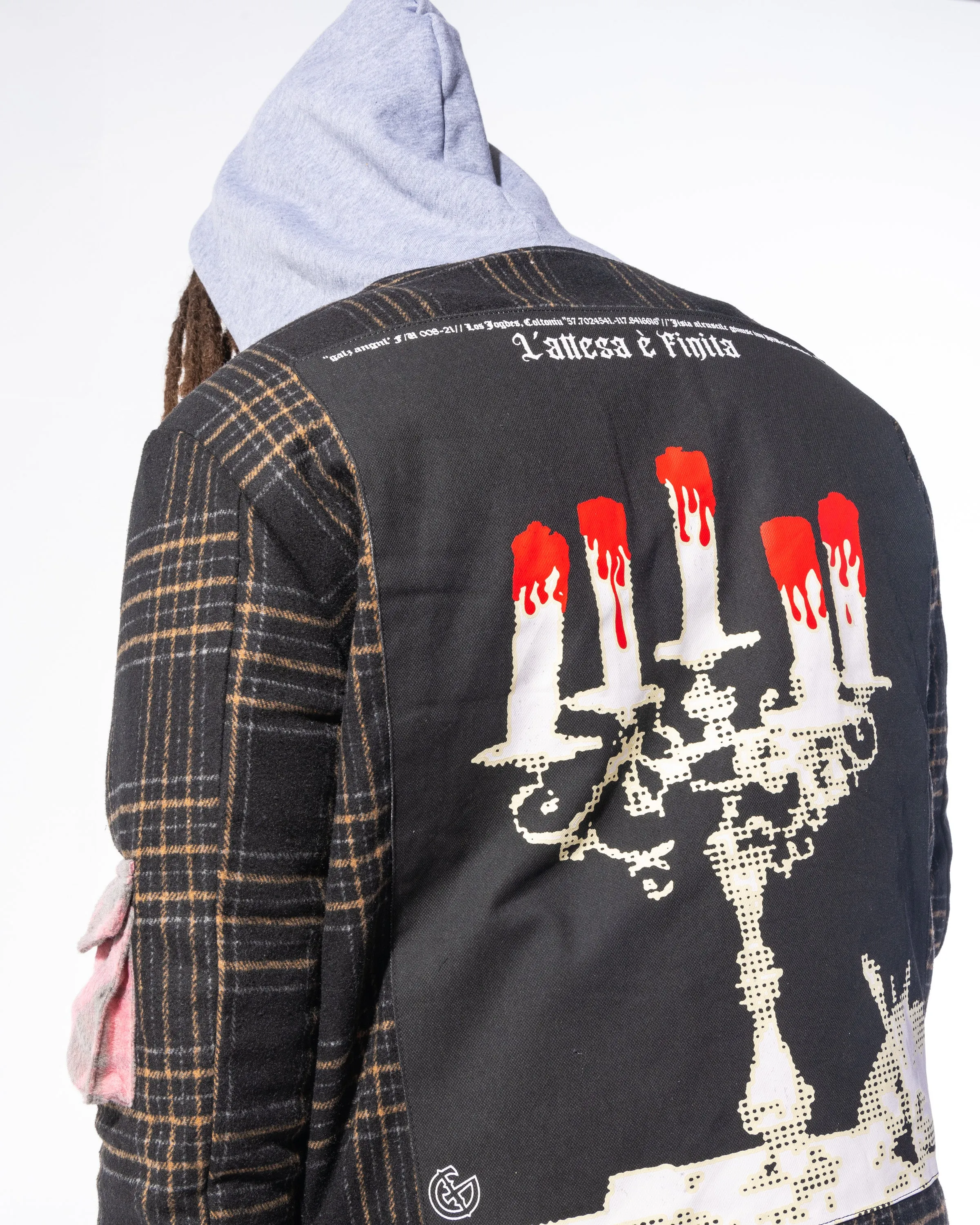 "ACCOMPLICE" FLANNEL (BLACK TARTAN COMBO)