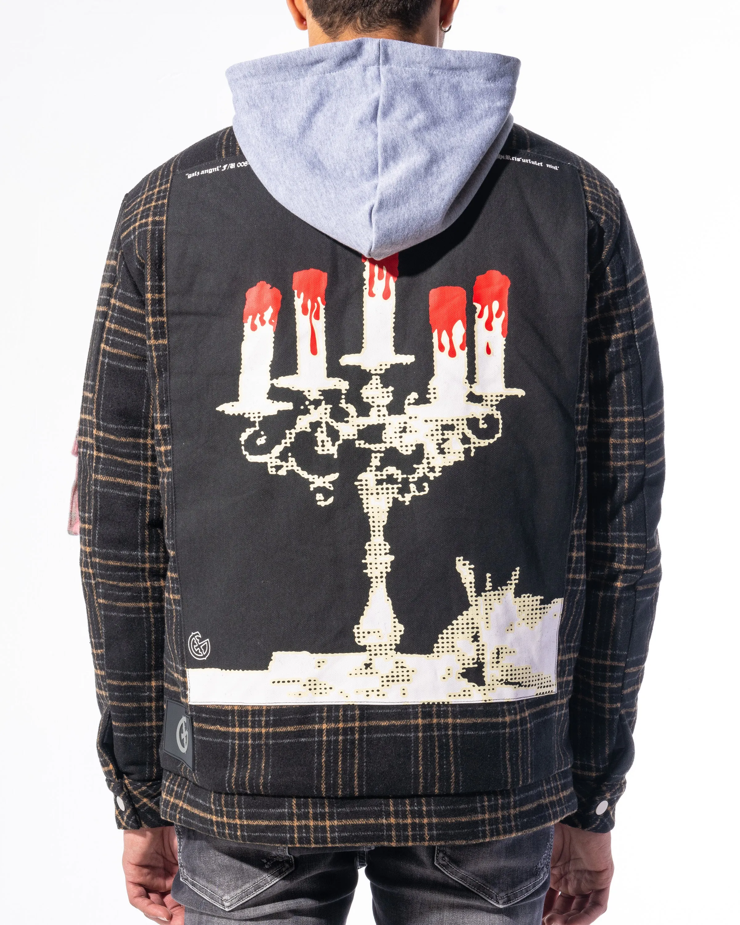 "ACCOMPLICE" FLANNEL (BLACK TARTAN COMBO)