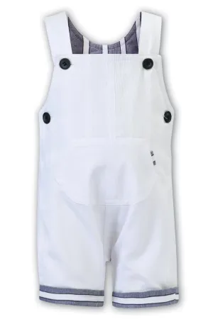 "Adam" White & Navy Dungarees