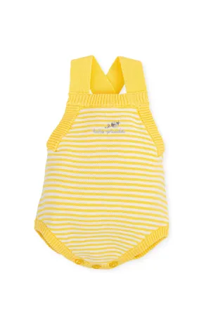 "Ari" Yellow Striped Knit Romper