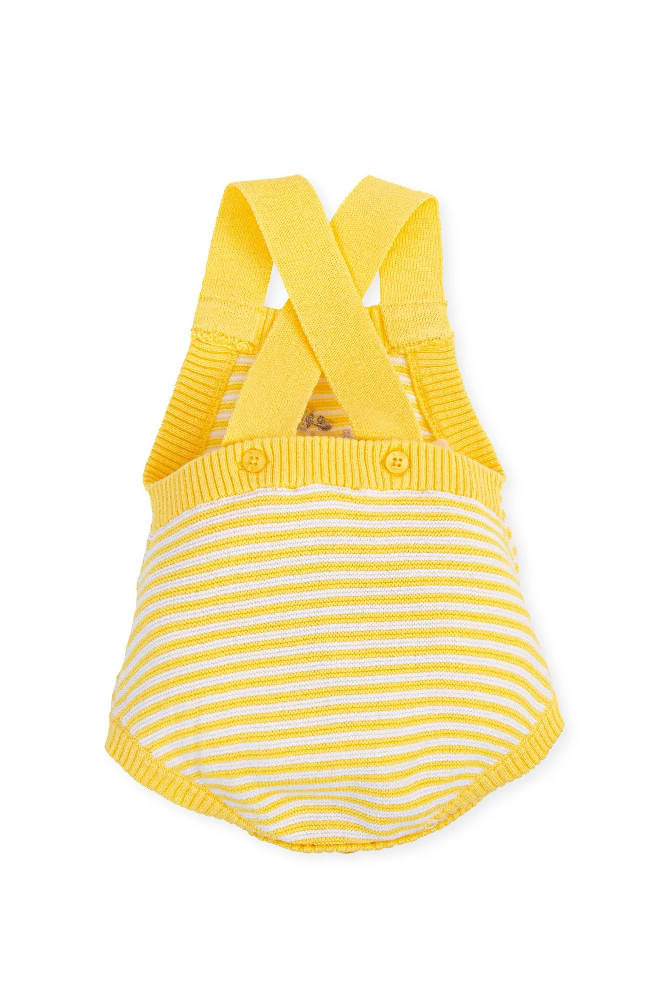 "Ari" Yellow Striped Knit Romper