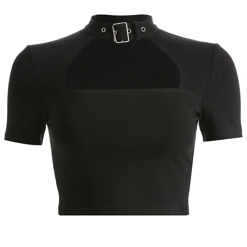 "BLACK OPENWORK" TOP Y021607