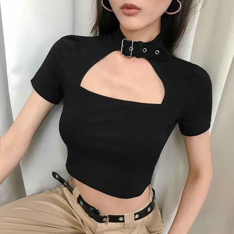 "BLACK OPENWORK" TOP Y021607