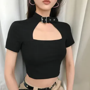"BLACK OPENWORK" TOP Y021607