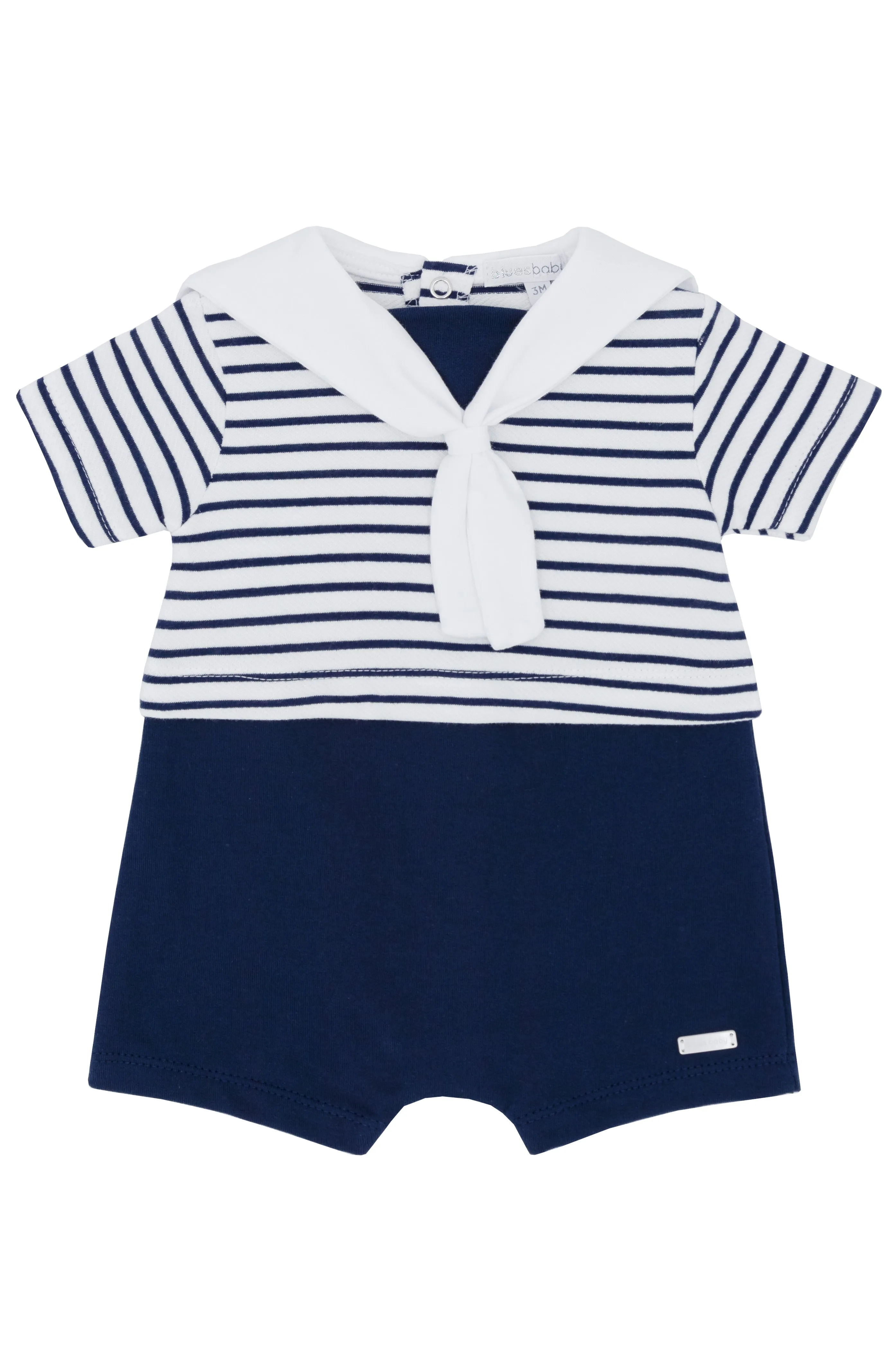 "Caspian" Navy Striped Sailor Romper