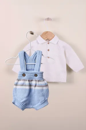 "Celestino" Knit Polo Shirt & Baby Blue Shortie