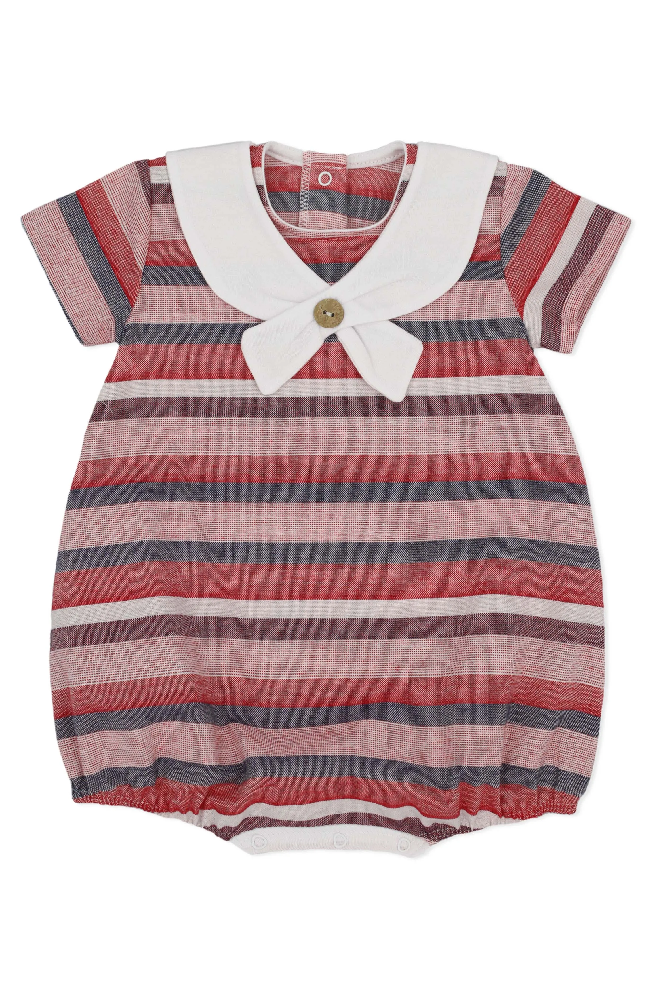 "Charles" Red Stripe Sailor Romper
