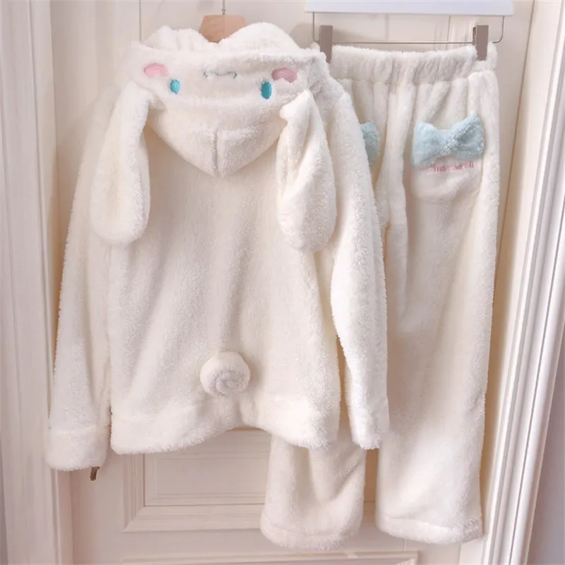 "CORAL FLEECE CUTE EAR" PAJAMAS SET  N102007