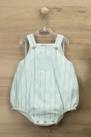 "Ellis" Striped Dungaree Romper