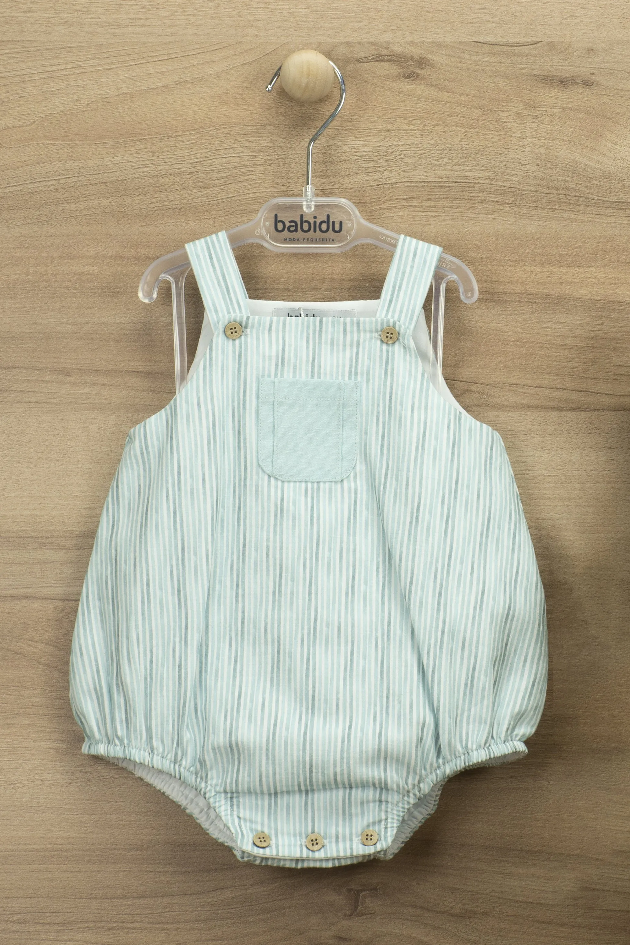 "Ellis" Striped Dungaree Romper