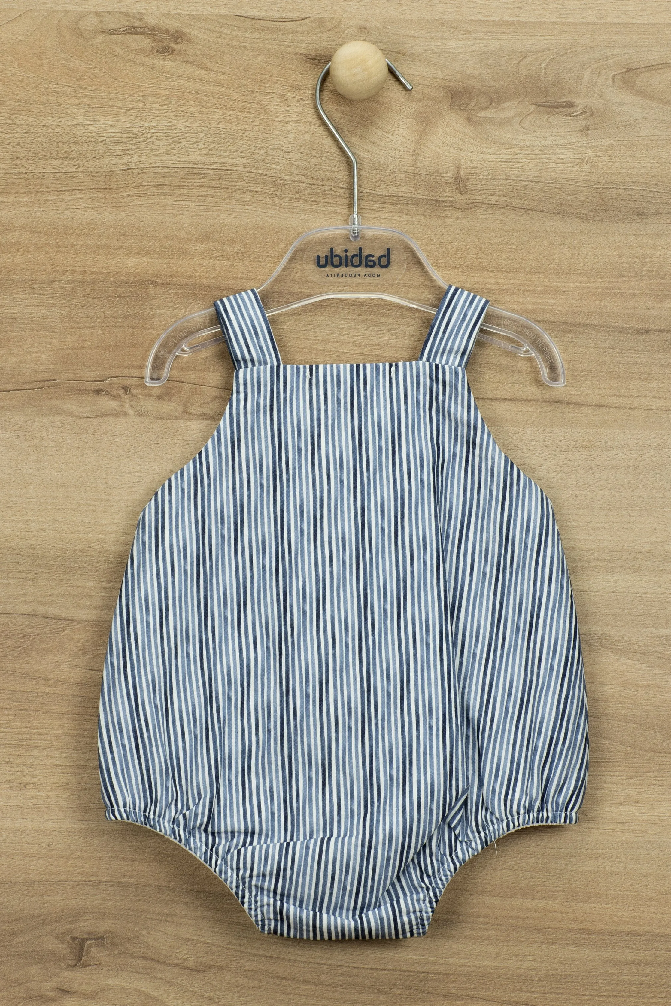 "Ellis" Striped Dungaree Romper