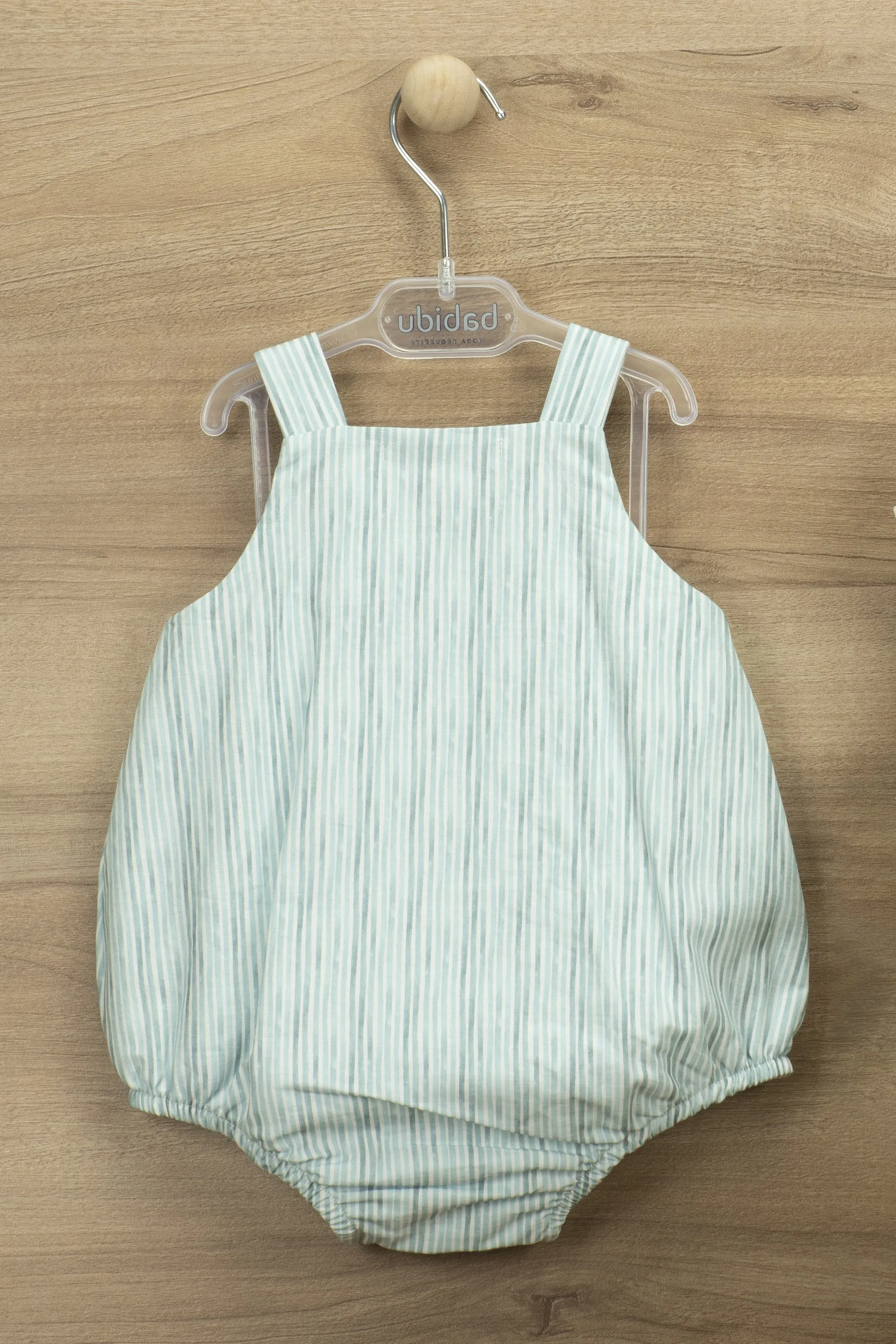 "Ellis" Striped Dungaree Romper