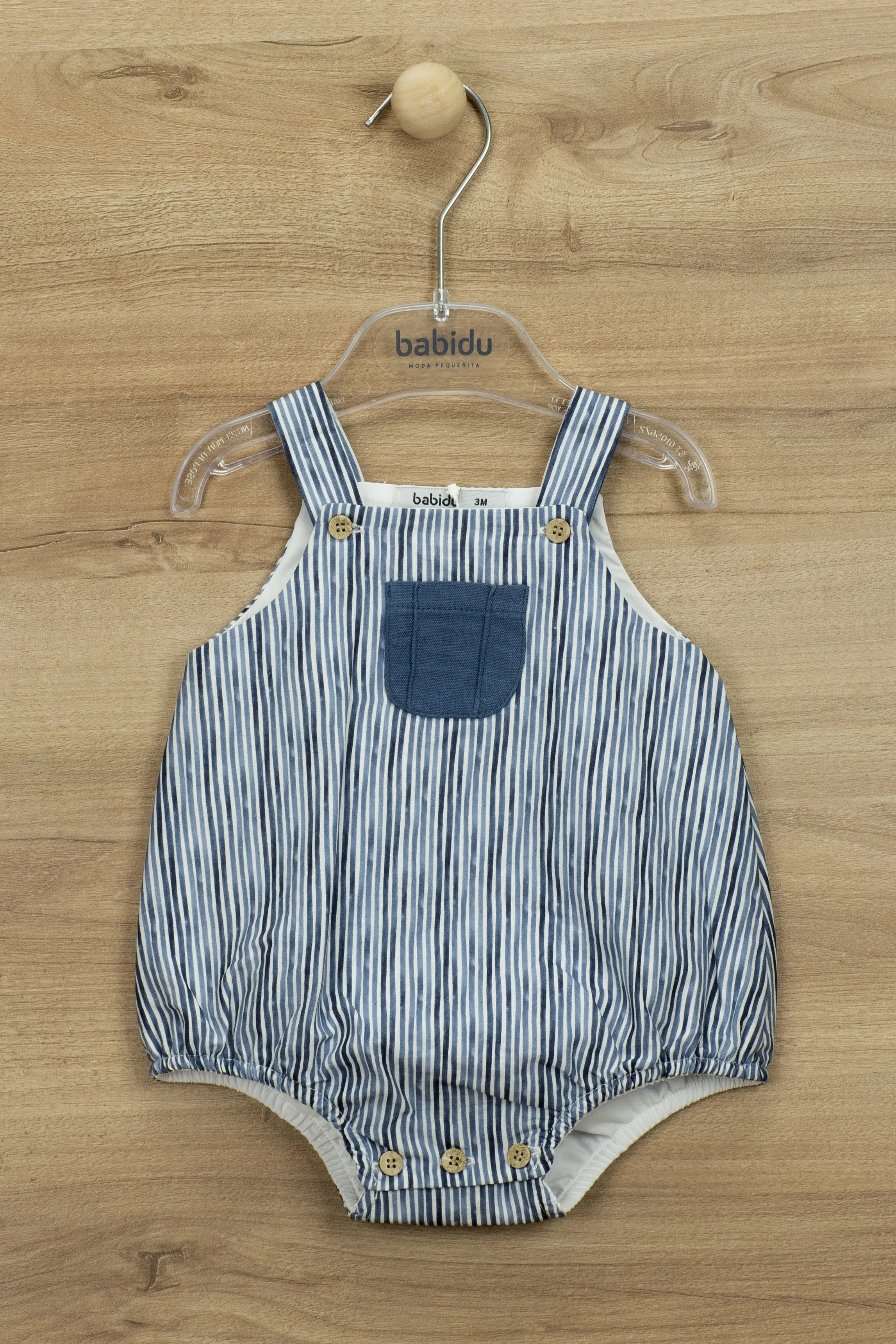 "Ellis" Striped Dungaree Romper