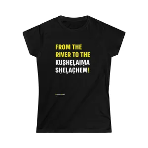 "From The River" Black Custom T-Shirt for Women