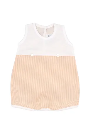 "Hayden" Apricot Striped Romper