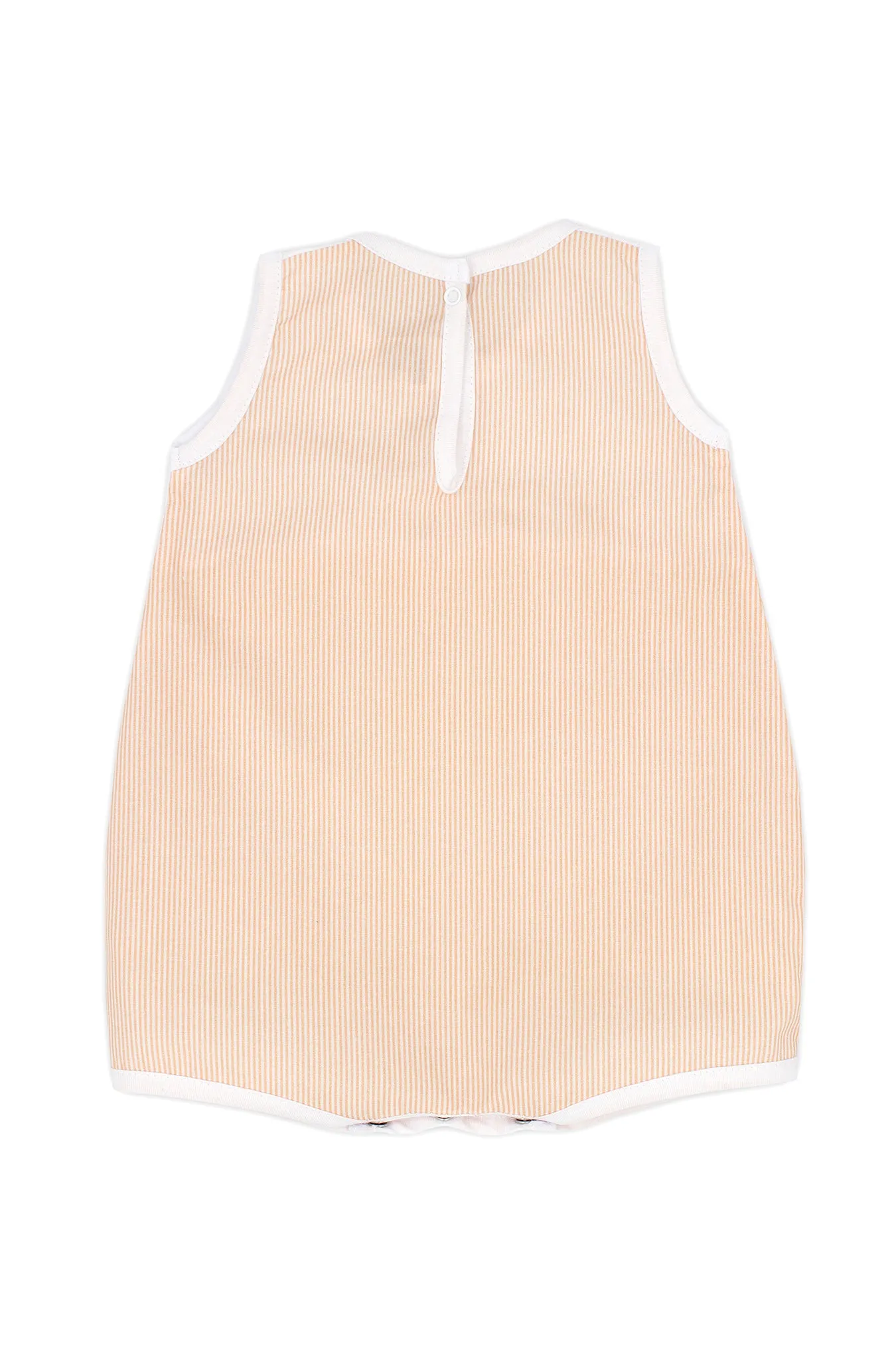 "Hayden" Apricot Striped Romper