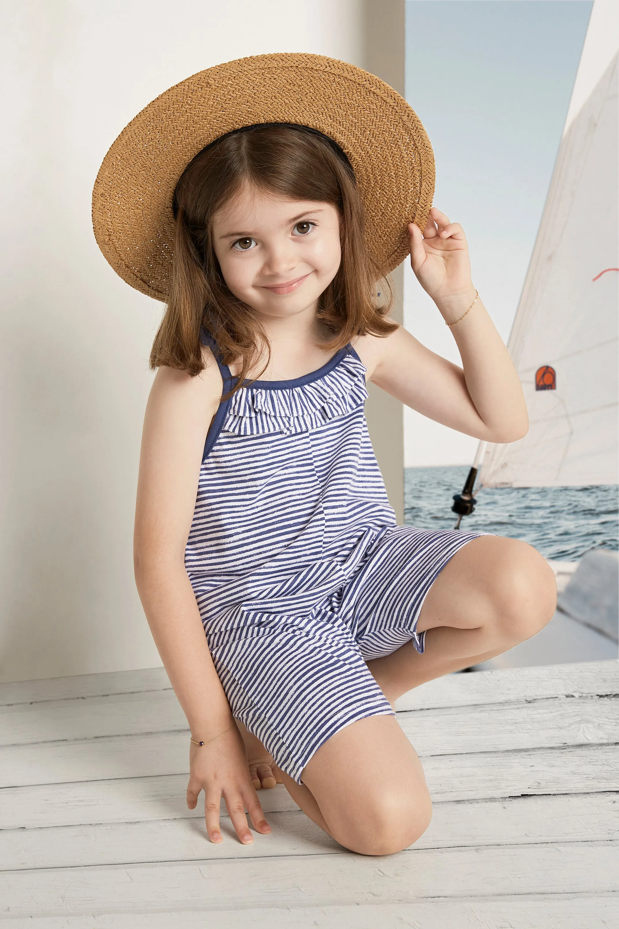"Hazel" Striped Playsuit