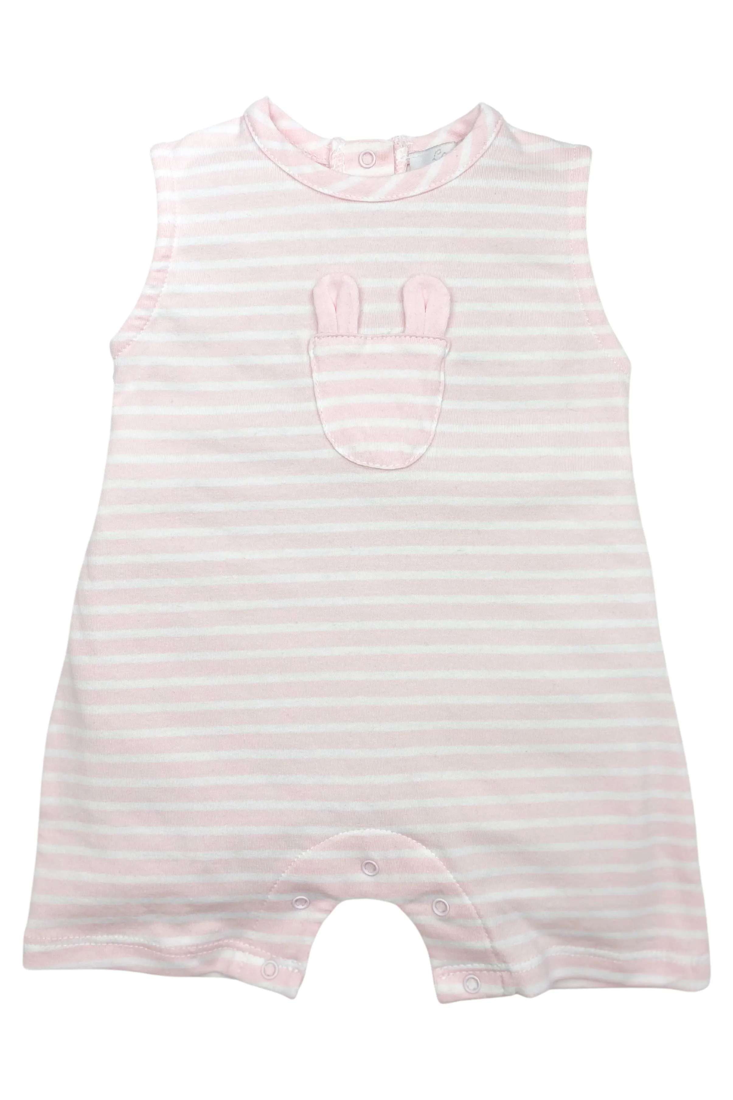 "Ira" Sleeveless Striped Romper