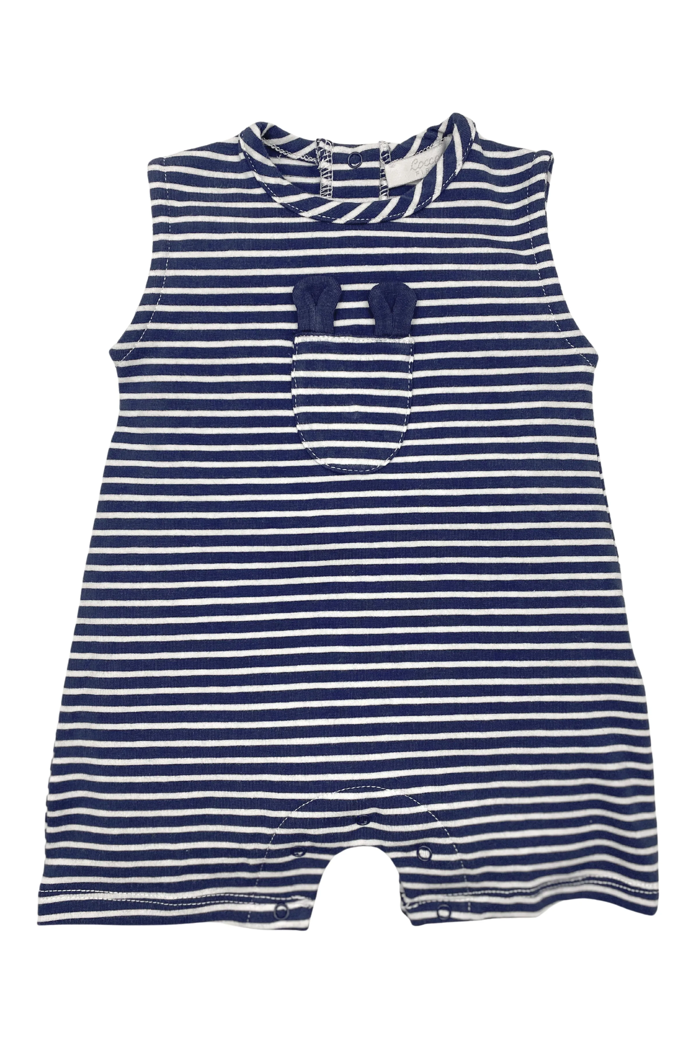"Ira" Sleeveless Striped Romper