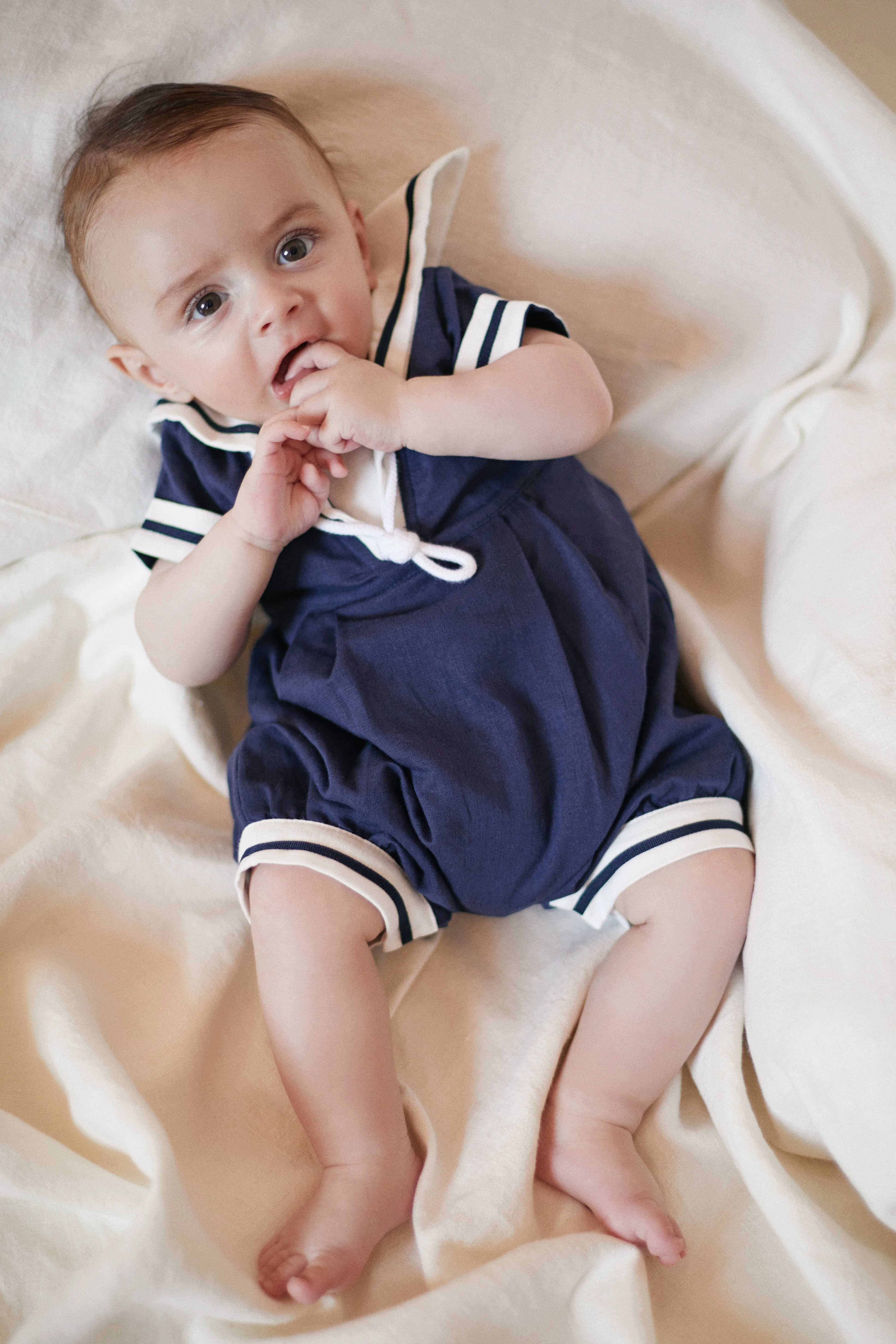 "Jacques" Navy Sailor Romper