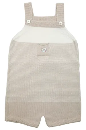 "Jagger" Stone Striped Knit Dungarees