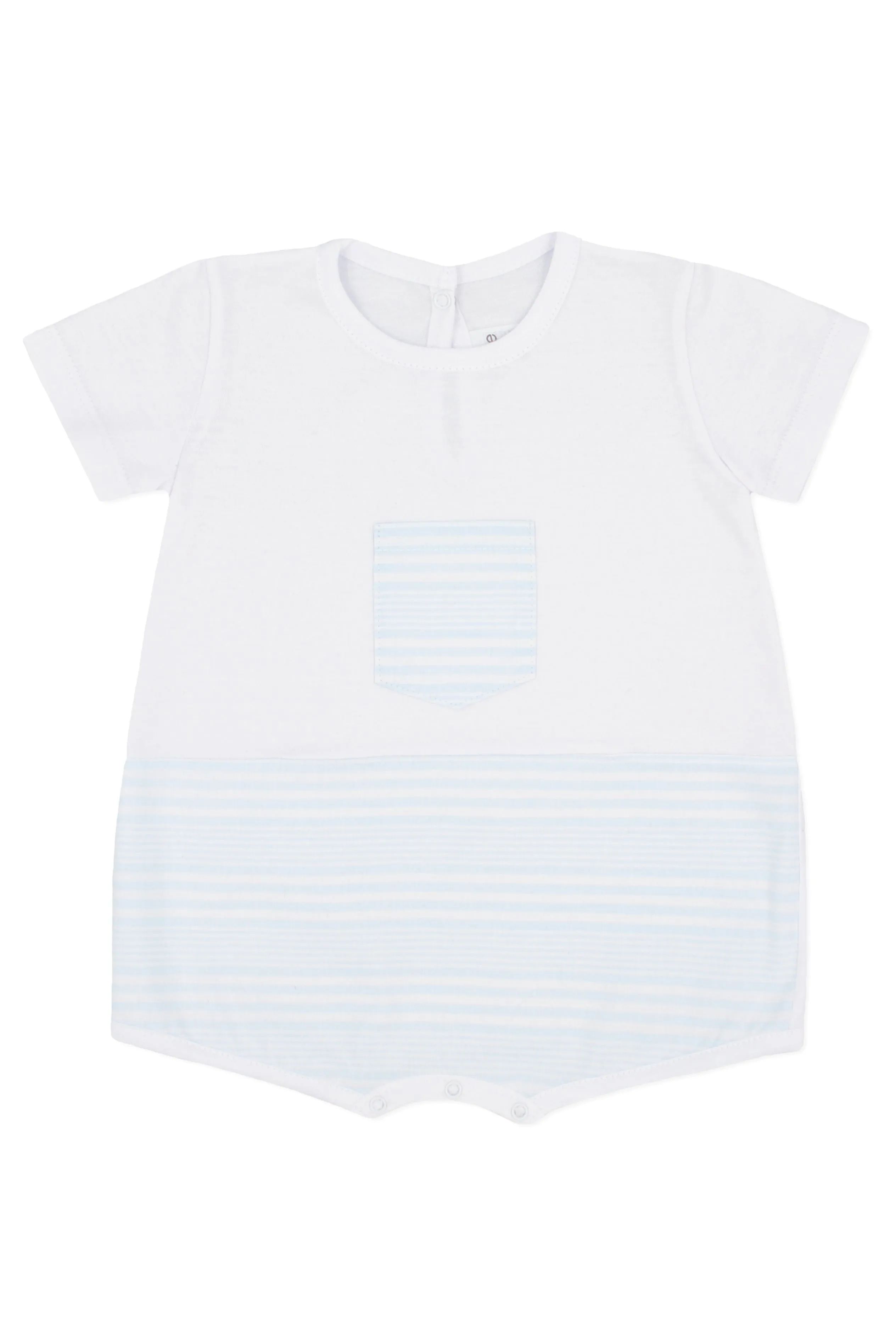 "Jamie" Blue Striped Romper