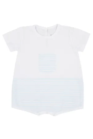 "Jamie" Blue Striped Romper