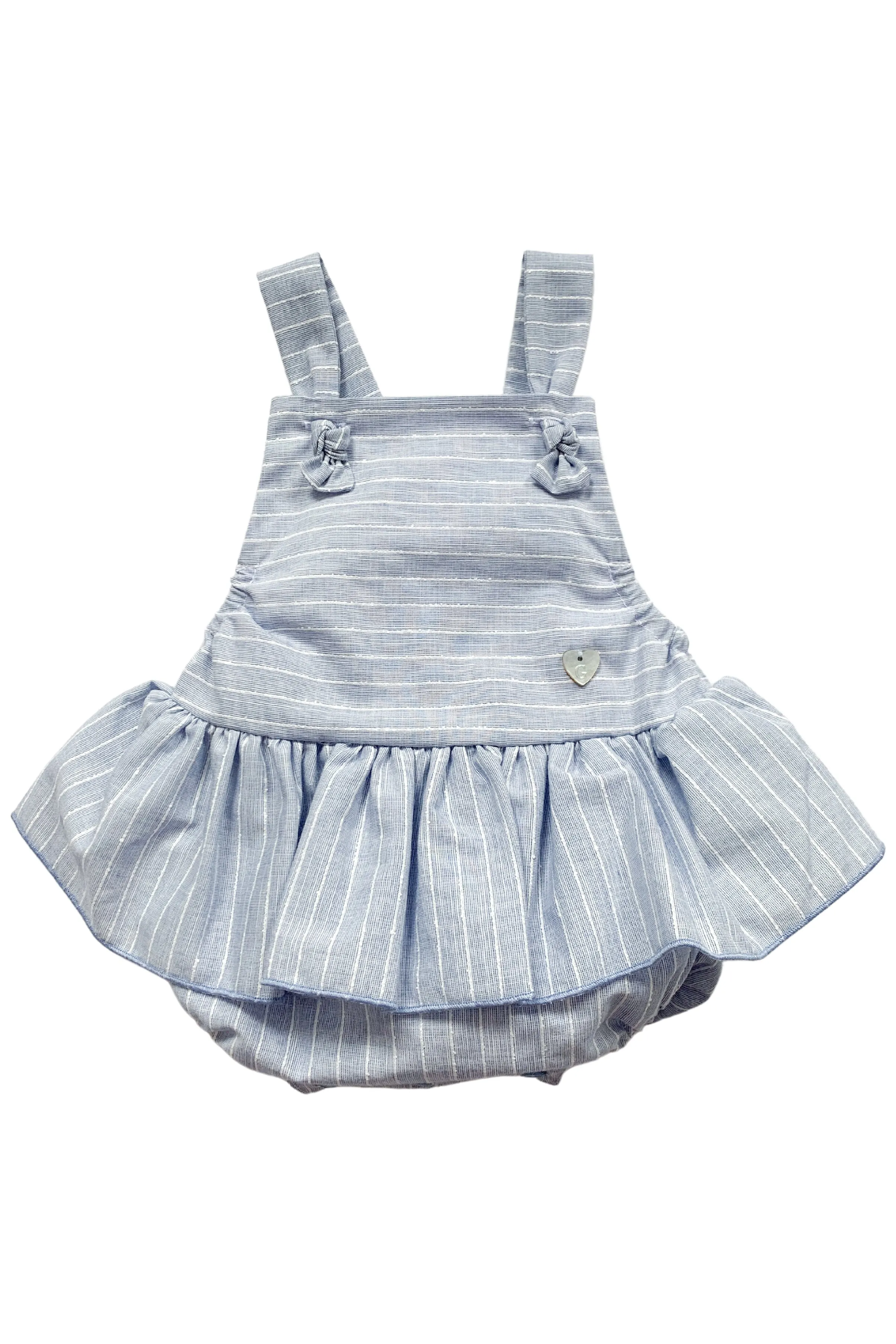 "Leilani" Blue Striped Tutu Romper