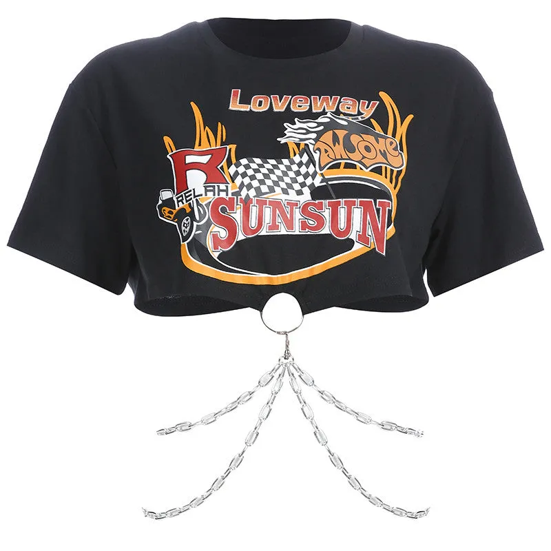 "LOVEWAY" CROP TOP SHIRT K062803