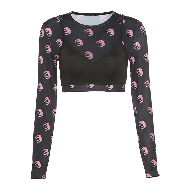 "MOON PRINT" VEST   T-SHIRT N111006