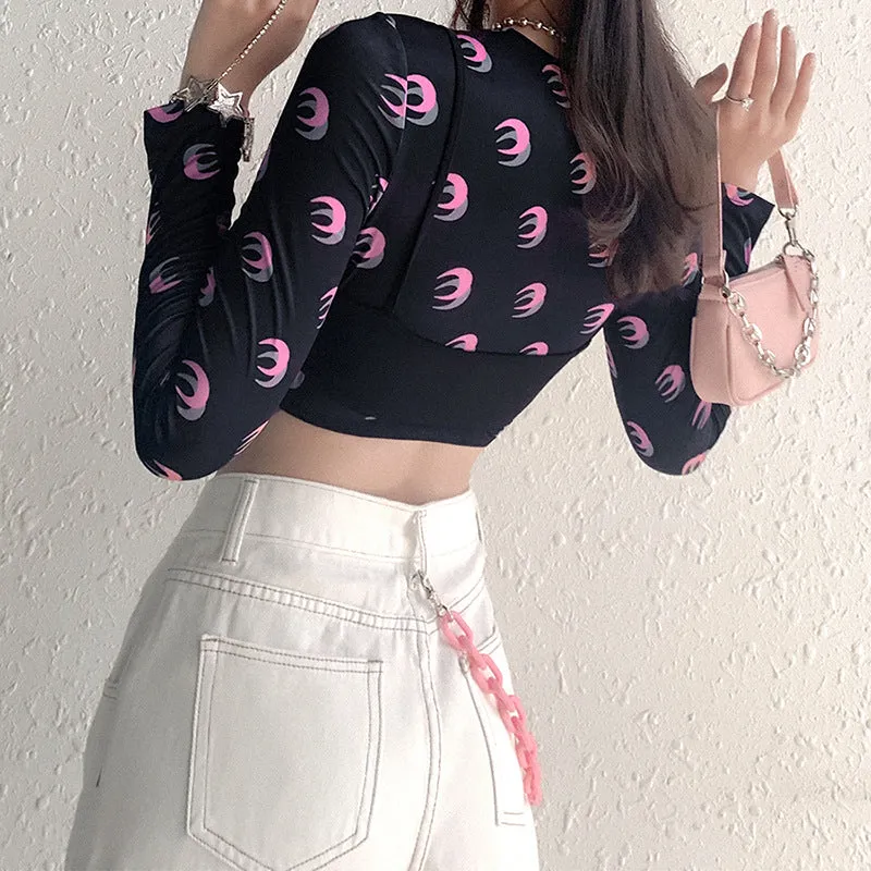 "MOON PRINT" VEST   T-SHIRT N111006