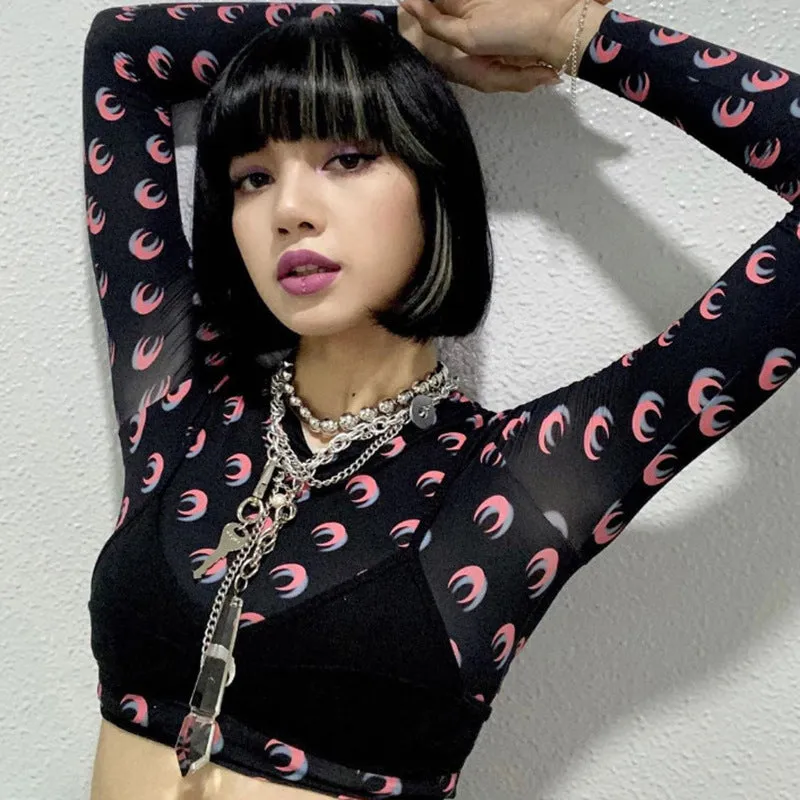 "MOON PRINT" VEST   T-SHIRT N111006