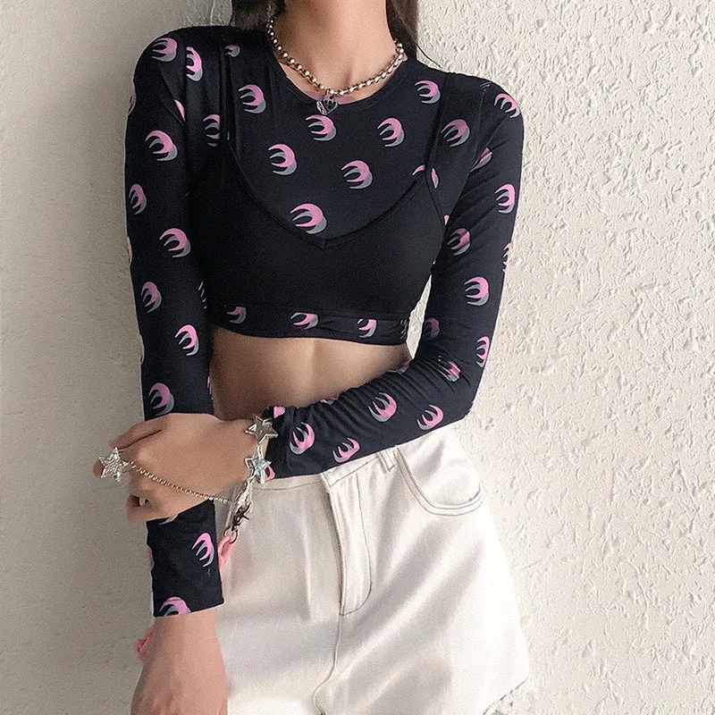"MOON PRINT" VEST   T-SHIRT N111006
