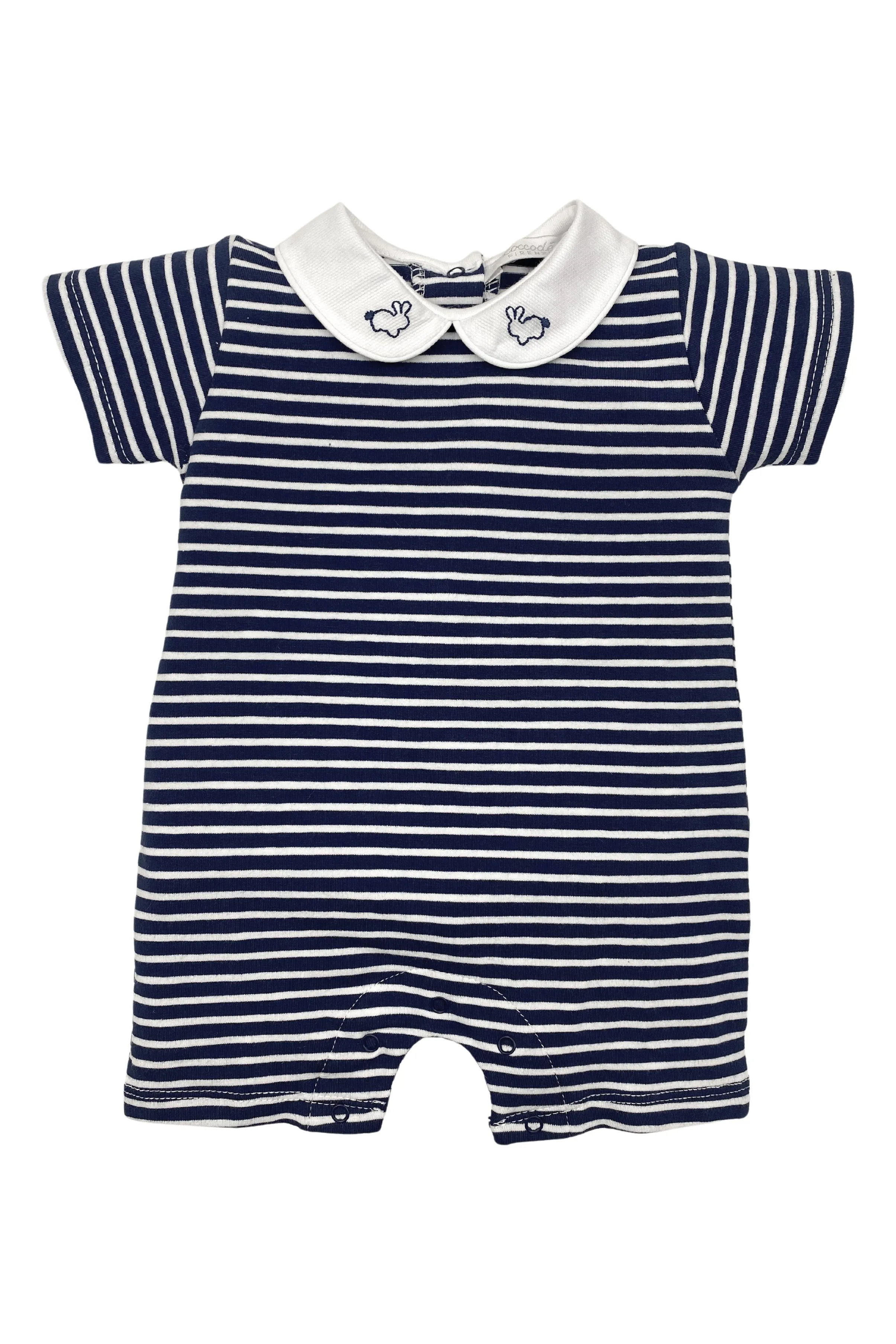 "Robin" Striped Collared Romper