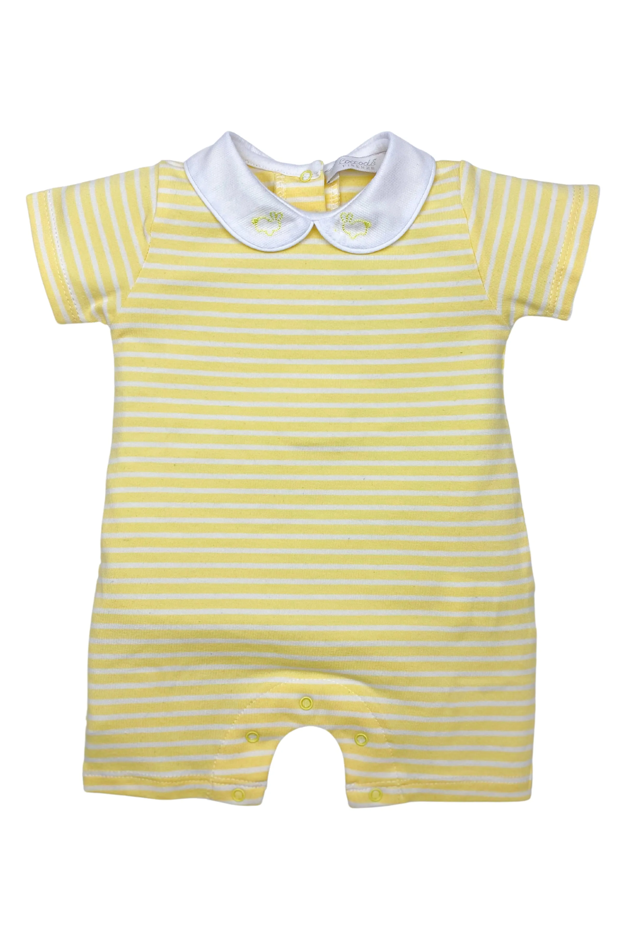 "Robin" Striped Collared Romper