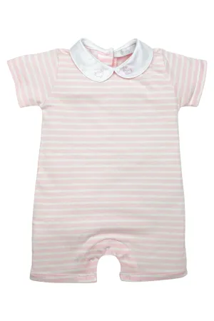 "Robin" Striped Collared Romper