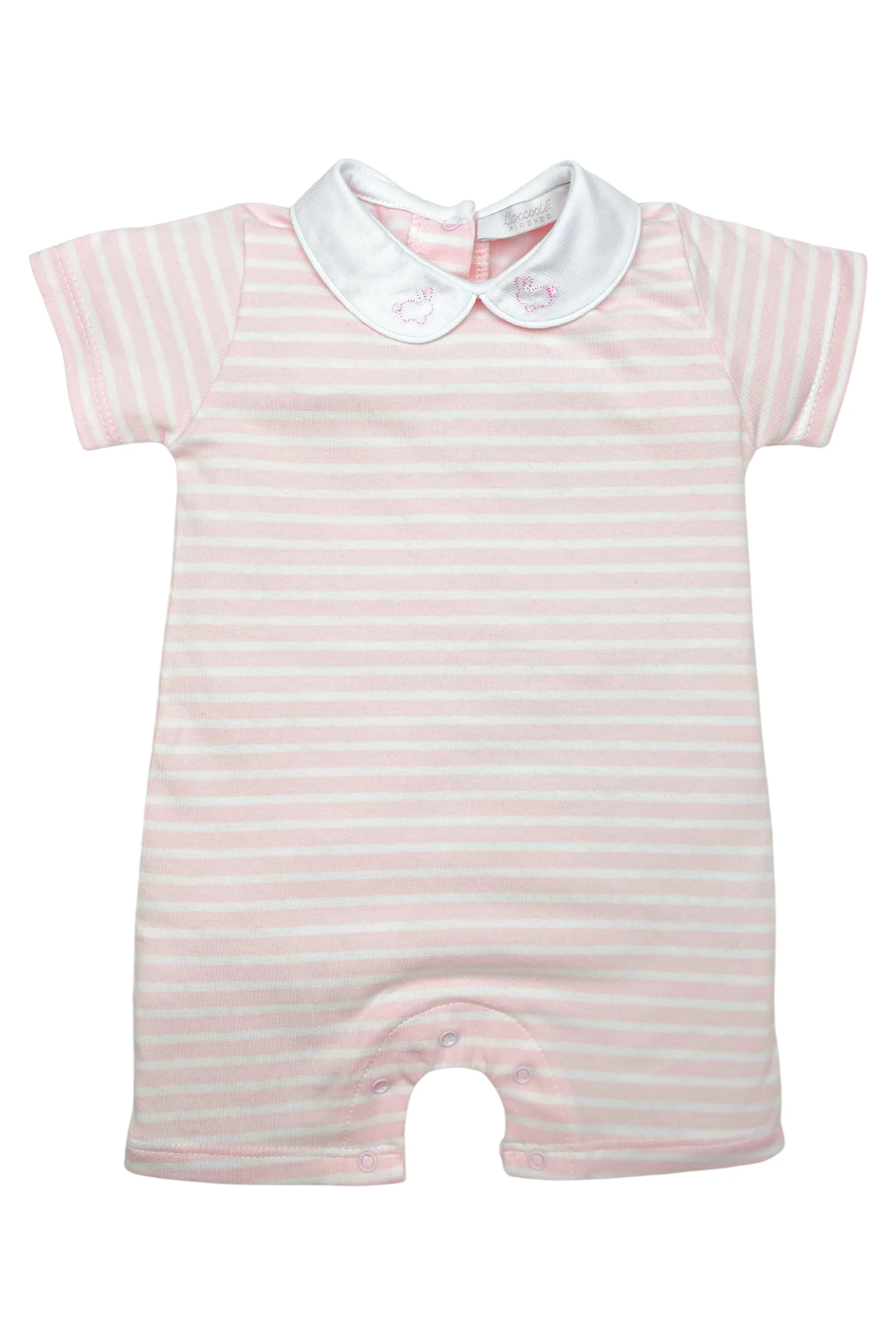 "Robin" Striped Collared Romper