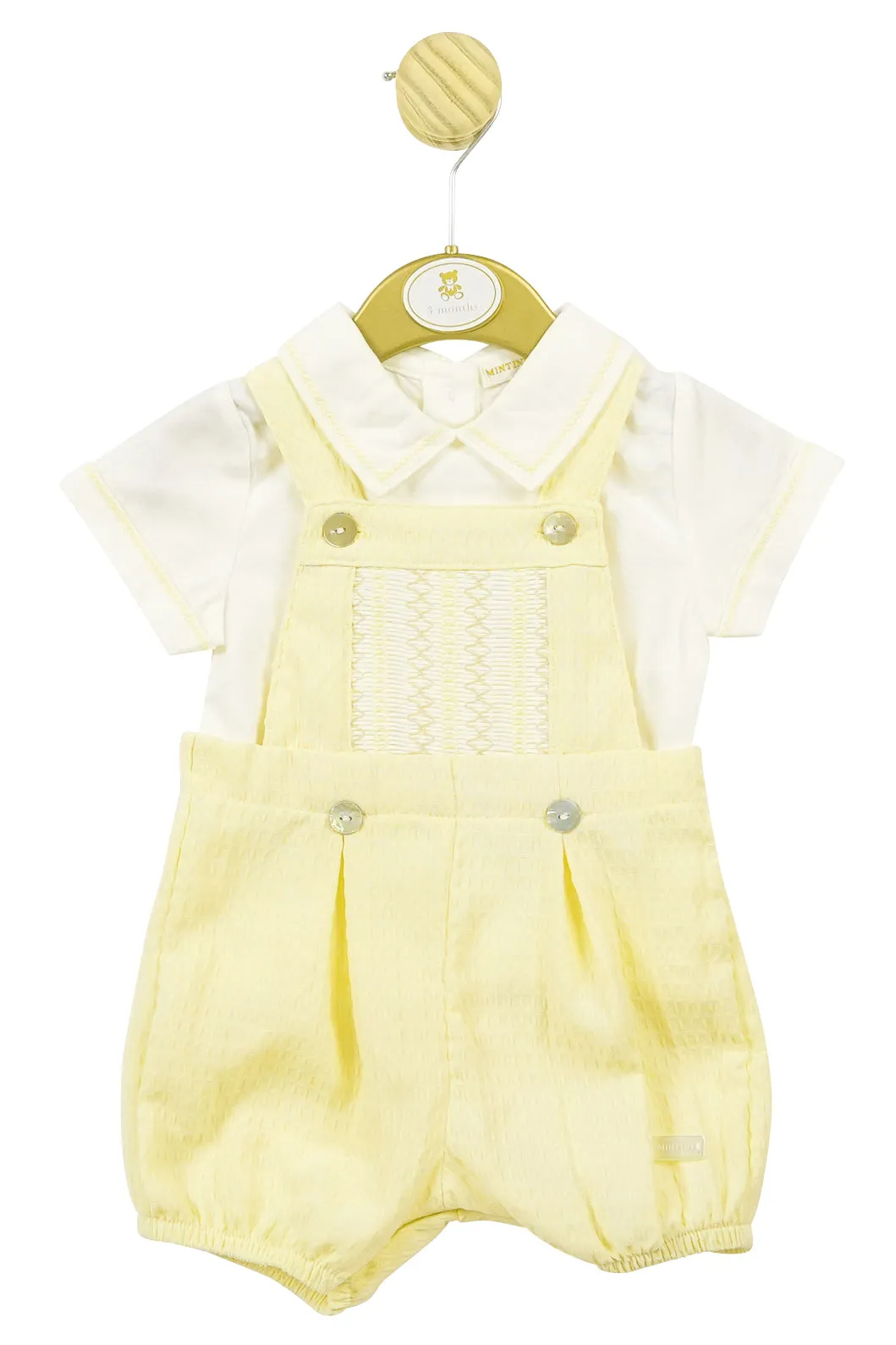"Rudy" Shirt & Lemon Smocked Dungaree Romper