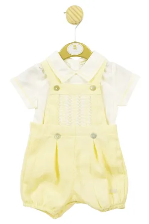 "Rudy" Shirt & Lemon Smocked Dungaree Romper